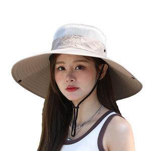 หมวกตกปลาปีกกว้างสำหรับผู้ชาย ระบายอากาศได้ดี ป้องกันรังสียูวี กันแดด หมวกบักเก็ตสำหรับกิจกรรมกลางแจ้ง สีเขียวขี้ม้า สีน้ำเงินกรมท่า สีกากี สีเทาอ่อน - Product Image 5