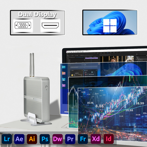 มินิพีซีธุรกิจจากสหรัฐอเมริกา i5, รองรับจอภาพคู่ HD+VGA, คอมพิวเตอร์ตั้งโต๊ะสำหรับสำนักงานแบบไร้พัดลม, ตัวเครื่องโลหะทั้งหมด, จัดส่งรวดเร็ว - Product Image 2