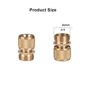 Latón macizo 3/4 pulgadas GHT Manguera de jardín Conexión rápida Conector de manguera de agua sin plomo Conector rápido de manguera de jardín - Product Image 5