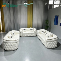 Ensemble de canapés en velours 1+2+3 places, fabrication en gros, luxe, courbes et capitonnage, pour salon, hall d'hôtel, villa, usage résidentiel