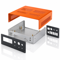 Boîtier de console de contrôle de bureau OEM, fabrication en tôle, revêtement en poudre, boîtier d'instrument électronique en aluminium