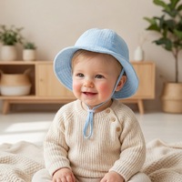 Sombrero de Sol para Bebé, Estilo Europeo Americano 2026, Protección Solar, Transpirable, Sombrero de Pescador para Niños Pequeños, Sombrero Panamá para Niños