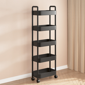 Carro rodante multifuncional Estante de utilidad móvil Soporte de almacenamiento y estante Estante de almacenamiento de baño - Product Image 4