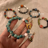 Bracelet artisanal pour femme, nouveau style chinois, ethnique, en céramique et porcelaine perlée, rétro artistique traditionnel chinois, Yiwu