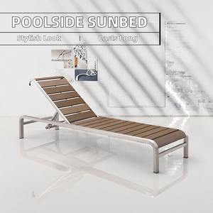 Descuento al aire libre de <span class=keywords><strong>aluminio</strong></span> marrón <span class=keywords><strong>tumbona</strong></span> para piscina jardín restaurante Hotel Villa para relajación junto a la piscina - Product Image 3