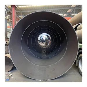 Tubo de aço carbono soldado em espiral para petróleo e gás API 5L de grande diâmetro Q235 SS400 ASTM A36 LSAW SSAW de alta qualidade