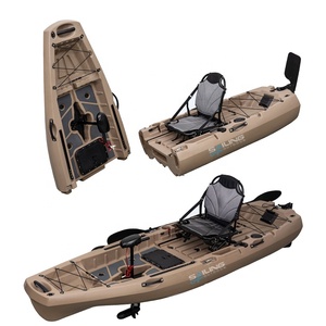 Kayak de pêche modulaire en plastique monoplace de 3 m, pliable et détachable en 2 parties, certifié CE, avec aileron, pédale ou moteur pour la navigation - Product Image 5