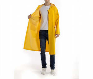 Imperméable unisexe en polyester avec capuche, bleu, jaune, marine, vert, pour le travail en extérieur - Product Image 6