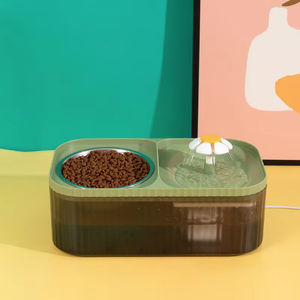 เครื่องกรองน้ำและอาหารสัตว์เลี้ยงอัตโนมัติ USB ปิดเสียง เครื่องจ่ายน้ำดื่มอัจฉริยะสำหรับแมวและสุนัข พลาสติก 2 in 1 - Product Image 2