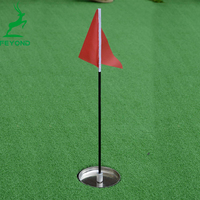 Tapis de Golf intérieur de couleur verte, 1,5 m, outil de formation avec pôle de Golf, jeu de gobelets, Mini tapis