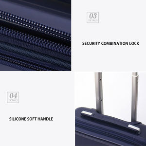 Vente en gros Ensemble de 3 pièces de sacs de voyage à roulettes classiques personnalisés Valises à coque dure avec doublure en polyester Bagages de transport - Product Image 5