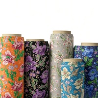 Tissu en popeline de coton extra large de 1 yard, motif floral, tissu tissé en coton pour robes, chemises et accessoires pour femmes et filles