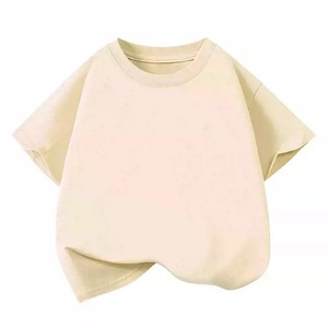 Venta al por Mayor de Fábrica, <span class=keywords><strong>Ropa</strong></span> de Verano para Niños, Camiseta de Manga Corta de Algodón Tejido para Bebés, Niños y <span class=keywords><strong>Niñas</strong></span>, Lisa - Product Image 4