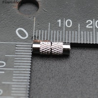 Haute qualité 4X12mm vis collier fermoirs couleur rhodium en alliage de qualité résultats de bijoux