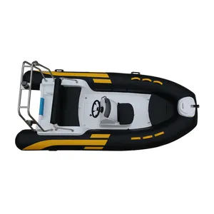 Haohai neuestes Orca-Rohrband 390 aufblasbares Boot mit Fiberglas-Bau und Außenbordmotor für Ruderboote