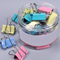 Signets en papier personnalisés Classeur en métal coloré Porte-trombone pour le bureau et l'école