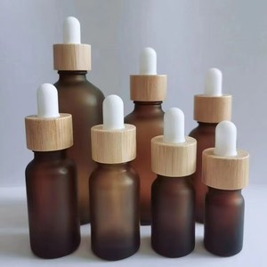 Botellas de Vidrio para Aceites Esenciales con Gotero de Madera, Color Marrón, Verde y Azul, 30 ml/100 ml, Tapas de Plástico, Logotipo Personalizado, Serigrafía - Product Image 3