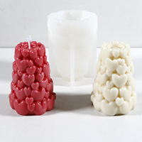 Valentinstag Herzförmige Zylindrische Duftkerzenform DIY Gips Harz Handwerk Ornament Silikonform Modern Einfach China