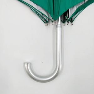 Parapluie droit moderne en pongé 190T, ouverture/fermeture manuelle, cadre et poignée en aluminium, durable, impression de logo personnalisée, idéal pour les cadeaux d'affaires - Product Image 3
