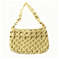 Sac à bandoulière bohème pour femme, fait main, tissé, avec perles décoratives, printemps-automne, en coton, vente en gros d'usine, personnalisable