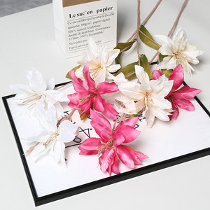 Flor de Lirio Artificial Lichao, Tallo Único de Seda, Decoración para Bodas, Arreglo Floral Ecológico para Pasillos y Hogar - Product Image 4