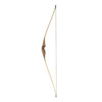 Nouvel Arc Hybride de Tir à l'Arc de 64 pouces avec Poignée en Bois d'Ébène et Branches en Bambou, Conception Affinée