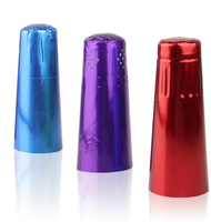 Vente en gros personnalisée de bouchons de bouteilles de champagne de luxe, de capsules thermorétractables en aluminium scellées et de bouchons de bouteilles colorés