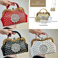Pochette Vintage en Bronze Cult Gaia avec Perles, Sac de Soirée Formel pour Invitée de Mariage, Sac à Main en Strass et Cristal pour Femmes