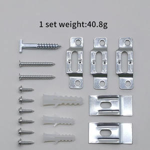 51*12mm antirrobo Enci hierro T tornillo Metal liso plata galvanizado seguridad foto marco colgador conjunto pared ocultar gancho - Product Image 2