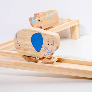 Hot New Products Pre-school Age Child Wooden Animal Inertia Walking Blocks Wholesale Dinosaur Yoys for Kids Boys Girls - Product Image 5