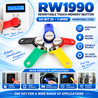 Clé tactile iButton RW1990 en gros, compatible avec la clé étanche DS1990A avec poignée pour serrure de porte électronique