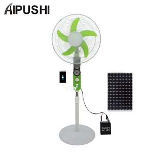 Ventilateur sur Pied Électrique et Solaire à Batterie Rechargeable avec Chargeur Mobile USB et Lumière LED - Product Image 3