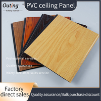 Plafond en PVC moderne 250 mm * 7,5 mm, imperméable, fabriqué en Chine, pour salle de bain, cuisine, hôpital, hôtel, centre commercial, facile à installer