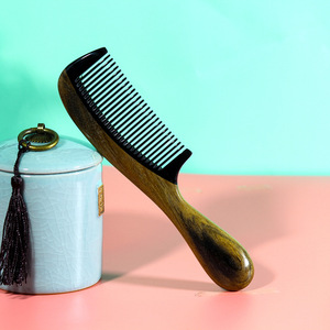 Wooden Massage <b>Comb</b> Large Size Cow Horn Material For Hair Care Home Use - Product Image 2