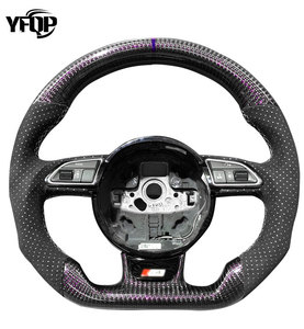 Volant sport en fibre de carbone personnalisé (rouge) pour <span class=keywords><strong>Audi</strong></span> <span class=keywords><strong>RS</strong></span> Series RS3/RS4/RS5/RS6/RS7/S3/S4/S5 Ancienne série B8 A8/R8/Q7/Q5 - Product Image 5