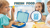 Nouvelle arrivée AOHEA : Boîte à bento isotherme en Tritan pour enfants avec bac à glaçons et blocs réfrigérants