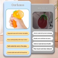 Œuf de décompression à presser pour enfants, en silicone gelée, à rebond lent, avec motif fruit et musique, populaire sur internet, 9-13 ans