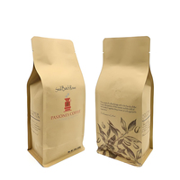 Bolsa de Fondo Plano con Válvula y Cierre Zip, Impresa a Medida, con Ocho Lados Reforzados, Resistente a la Humedad, para Envasar Café, Leche y Gelatina