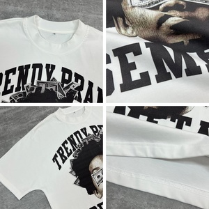T-shirt Homme Coupe Boxy Oversize à Épaules Tombantes 100% Coton Haute Qualité, Impression Logo Personnalisé, T-shirt Court – Fabricant - Product Image 3