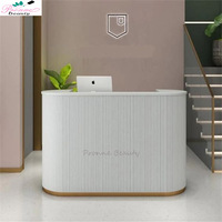 Comptoir de réception moderne personnalisé comptoir de salon de beauté mobilier de bureau commercial comptoir de réception sur pied