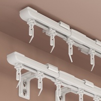 Système de rail de rideau à plis en S de style européen, rail à plis ondulés robuste, rail en aluminium silencieux pour un décor moderne