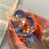 Bougie aromatique décorative en forme de coquillage marin en cristal véritable