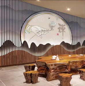 Tranh Phong Cảnh Mực Trung Quốc Mới Tranh Trang Trí Phòng Khách Tranh Treo Tường Nghệ Thuật Hiện Đại Sang Trọng Nền Sofa - Product Image 5