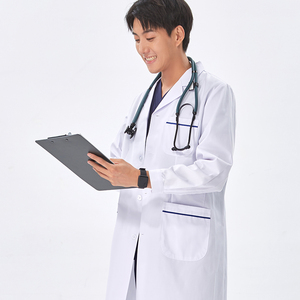 Batas de <span class=keywords><strong>Laboratorio</strong></span> Blancas para Mujeres y Hombres, <span class=keywords><strong>Bata</strong></span> Médica <span class=keywords><strong>Blanca</strong></span> para Escuela, <span class=keywords><strong>Laboratorio</strong></span>, Consultorio Médico, <span class=keywords><strong>Bata</strong></span> Profesional - Product Image 3