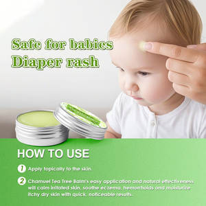 Arbre à thé naturel Crème pour l'érythème fessier pour bébé Crème apaisante et hydratante pour l'eczéma du corps Éruption cutanée par la chaleur Soulager les démangeaisons Crème pour le <span class=keywords><strong>visage</strong></span> pour bébé - Product Image 5