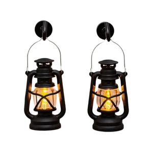 Mini lanterne rétro à LED, bougie électronique, veilleuse décorative, ornement de bureau, suspension d'ambiance - Product Image 1