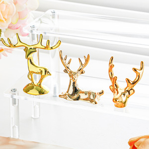 Accesorios para tapas de tazas con forma de ciervo, paquete de varias piezas, decoración del hogar, colgante para guardar joyas, figura de plástico - Product Image 1
