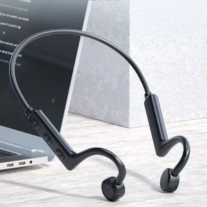 Écouteurs à Conduction Osseuse KS-19 pour le Cou, Casque Stéréo Non <span class=keywords><strong>Intra</strong></span>-<span class=keywords><strong>Auriculaire</strong></span> pour le Sport, Étanche, Longue Autonomie de la Batterie - Product Image 2