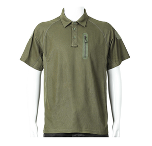 Camisetas tácticas verdes DFT09, polos de manga corta con múltiples bolsillos - Product Image 3