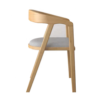 Chaise de salle à manger en bois massif Antique avec accoudoir pour salle à manger